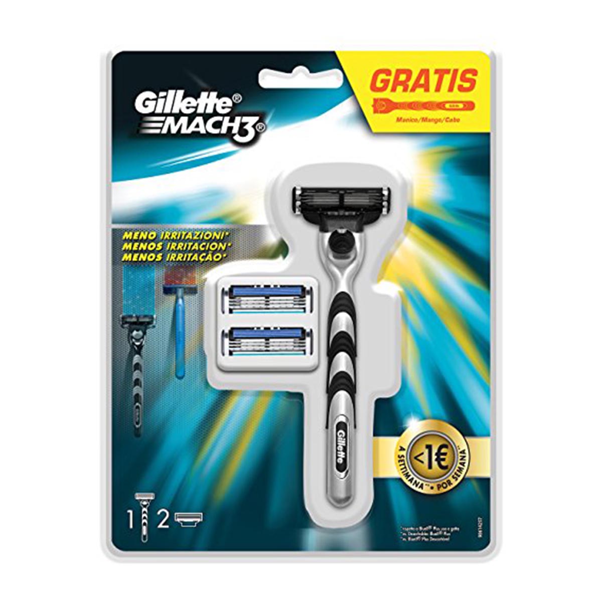 Gillette Mach3 Pack 3 Cuchillas + Mango Gratis
